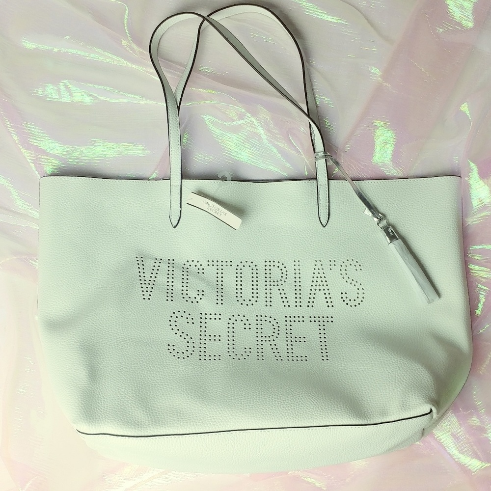 Victoria Secret Large Tote Bag  Color: White - Picture 4 of 7